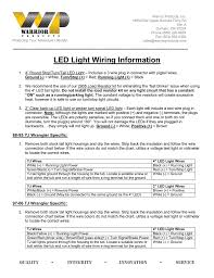 Led Light Wiring Information