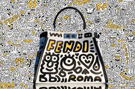 A doodle is a casual little drawing you do, often while you're doing something else, like talking on the phone or listening to a teacher's lecture. Fendi X Mr Doodle Peekaboo Bag Bagaddicts Anonymous