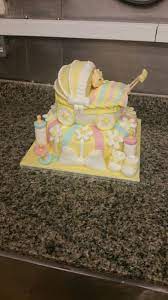 Unisex Baby Shower Cake Pram Cake Unisex Baby Shower Cakes Baby Shower Cakes Gender Reveal Cake