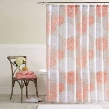 Peach Shower Curtain Coral Shower Curtains Fabric Shower Curtains Beach Shower Curtains