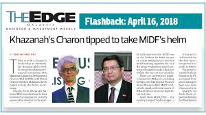 The main objective for its formation was to promote the development of the nation's industrial sector through the provision of financing. Khazanah S Charon Takes Midf S Helm Confirms The Edge Malaysia Report The Edge Markets
