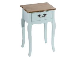 Voici une collection originale de tables de chevets en métal ou en bois pour décorer votre chambre à coucher dans le style loft. Petite Table De Nuit Romantique Bleue Avec Un Plateau En Bois Ceruse Pas Cher