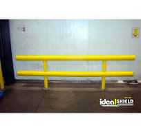 Ideal Shield Vehicle Stopper Double Crossbar Standard Duty Surface Mount Guard Rails
