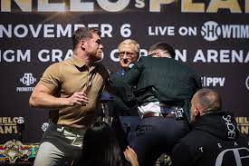 Canelo Alvarez And Caleb Plant Kickoff Their Nov 6 Brawl With A Brawl The Ring