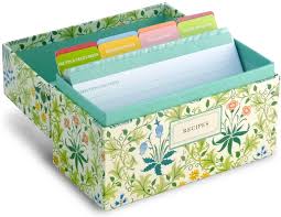 Interior Of A Recipe Box Including Dividers And Recipe Cards Recipe Box Recipe Cards Affordable Holiday Gifts