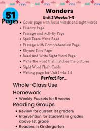 Wonders 1st grade sight word fluency