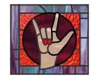 Counted cross stitch patterns asl i love you. American Sign Language Stained Glass Patterns