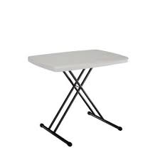 Lifetime 30 In Almond Plastic Adjustable Height Folding Personal Table 28240 The Home Depot Lifetime Tables Folding Table Table