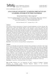 Bahkan bisa dimanfaatkan untuk bahan latihan soal online offline tes seleksi utbk sbmptn 2020 2021. Pdf Analysis Of Students Learning Obstacles On Learning Invers Function Material