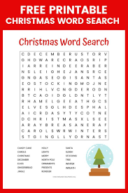 Free Christmas Word Search Printable Worksheet With 20 Christmas Themed Vocabulary Words Christmas Words Christmas Word Search Christmas Word Search Printable