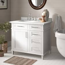 Rustic bathroom vanities are primarily made from solid hardwood, and feature intricate molding, carved drawers and stone countertops. Farmhouse Rustic Vanities Birch Lane