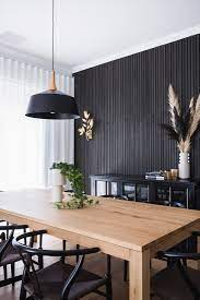 It looks like a real wooden panel when it's made of plastic. 75 Beautiful Wall Paneling Dining Room Pictures Ideas July 2021 Houzz