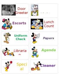 Job Chart Labels Mickey Mouse
