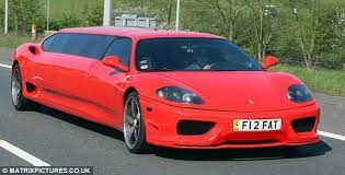 Available for hire via limo broker. That S Stretching It A Bit Driver Spends 200 000 Converting His Ferrari 360 Into A Limousine Daily Mail Online