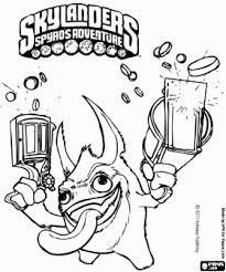 Skylander Trigger Happy The King Of The Trigger Tech Skylanders Coloring Page Coloring Pages Coloring Pages For Boys Coloring Pages For Kids