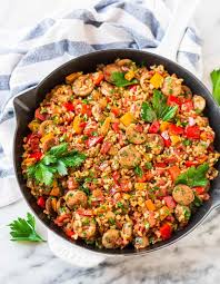 Quick And Easy Italian Sausage And Rice Casserole Cooks In One Pan Smoky Chicken Sausage Sausage And Rice Casserole Sausage Dinner Sausage Recipes For Dinner