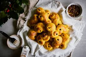 In gränna you can visit many stores that are handcrafting polkagrisar and each year a world championship in polka making are held there. Lussekatter Vegan Saffron Buns Good Eatings