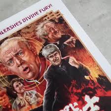 Father Ted 'Kicking Bishop Brennan up the Arse' Signed Ltd Edition A3  poster. Retro wall art. Original Movie Poster. Dougal, Jack, Doyle
