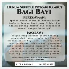 Apakah hukum cukur rambut bayi yang baru lahir? Citra Aqiqah Hukum Seputar Potong Rambut Bagi Bayi Facebook