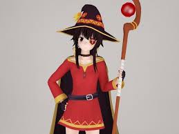 Megumin Anime Girl Pose 01 3d Cgtrader