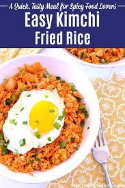 Each Kimchi Fried Rice Recipe Tasty Vegetarian Recipes Vegetarian Recipes Easy Spicy Recipes