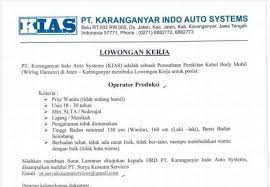 Pengambilan sampel dengan menggunakan teknik random sampling. Lowongan Kerja Di Pt Karanganyar Indo Auto System Lowongan Yogyakarta Solo Semarang Kerja