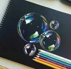 Tips for drawing with colored pencils. 3d Bubbles Color Pencil Drawing Drawings Color Pencil Art
