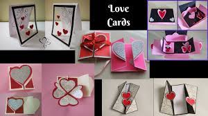 Valentines love cards,handmade cards for boyfriend/husband,romantic heart card gift ideas this creative card (handmade card) can be made for any holiday: 5 Quick And Easy Handmade Love Cards Cards For Loved One Tutorial For Scrapbook Love Cards Card Design Handmade Cards Handmade