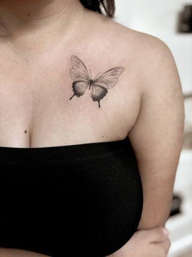 Micro-realism butterfly 🦋 Fine detail, soft texture, and true-to-life depth. Looking to take on more pieces in this style. #hawaiitattoo #hawaiitattooartist #microrealism