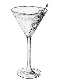 Download Premium Vector Of Hand Drawn Glass Of Martini Cocktail Vector Cocktails Vector How To Draw Hands Martini