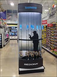 Fishing picture frame, fisherman, fishing decor, fishing pictures, fishing trip, great catch, memories are made while fishing, fish pictures. Shimano Fishing Pole Endcap Stands Tall Fixtures Close Up