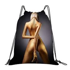 Bolsa Mochila de cuerdas hombre mujer niño,Moda Arte Mujer Desnuda Elegante  con Cuerpo Dorado Moda y Belleza,bolso saco para gimnasio,mochila para  estudiantes,saco petatecon cordon : Amazon.es: Deportes y aire libre