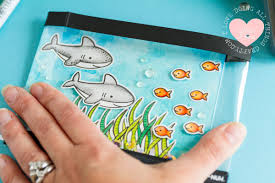 Jawesome Diy Aquarium Card Ft Lawn Fawn S Duh Nuh Stamp Set Cards Fun Diys Cute Cards