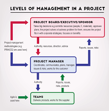 Diagram The 3 Levels Of Management In A Project Agile Project Management Explained Project Management Ideas Pinterest Project Management Management