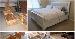 This detailed project is about a king size platform bed frame that has lots of drawers for storage. Storage Bed Diy Archives Diy Tutorials