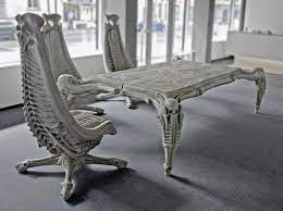 For information, and placement of orders for harkonnen chairs, and other h.r. H R Giger Harkonnen Table And Chairs 1982 Creepy Home Decor Gothic Furniture Gothic Home Decor