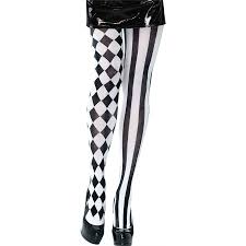 Black And White Tights Details About Black White Harlequin Tights Fancy Dress Jester Ladies Halloween Clown Fancy Dress Halloween Costumes Fancy Dress Tights Adult Fancy Dress