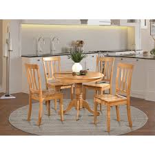 • 3 piece small counter height round kitchen table with 2 solid real wood bar stools finish in a warm buttermilk and cherry color with wood seat. 5 Pc Dining Set Kitchen Table And 4 Chairs In Oak Finish