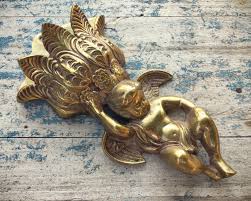 Compare prices on popular products in home decor. Antique Brass Wall Pocket Or Small Planter Cherub Angel Victorian Cast Brass Match Safe Architectural Salvage Vintage Decor Match Holder