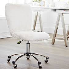 polar bear faux fur airgo swivel desk chair desk chair comfy white desk chair chair