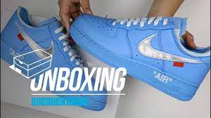 Classic construction, tough nature & built to last. Off White Air Force 1 Mca Blue Unboxing Youtube