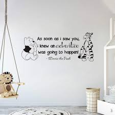 Winnie the pooh 100 aker wood map wall. Amazon Com Winnie Pooh Tigger As Soon As I Saw You Quote Baby Room Wall Decal Decal For Baby S Room Wide 30 X 12 Height Home Kitchen