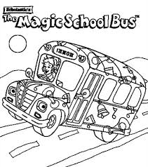 School Bus The Magic School Bus Is On Action Coloring Page The School Bus Is On Action Coloring Pagefull Size Magic School Bus Magic School School Bus Crafts