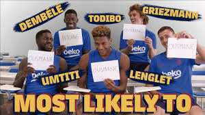 Barcelona will reportedly allow defenders clement lenglet, sergino dest and samuel umtiti to depart the club as early as this week should the right … read more on dailymail.co.uk. Most Likely To Griezmann Dembele Umtiti Lenglet Todibo Youtube