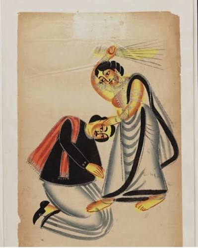 A Sadhu with a British man.. Historian William Pinch makes insightful observations that show how the Britishers created negative stereotypes about Sadhus “That sadhus generally were seen as a potential source of