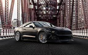 Download Wallpapers Ford Mustang 2018 Black Sports Coupe Tuning Black Matte Mustang American Sports Cars Exterior Front View New York Usa Besthqwallpap Ford Mustang Mustang 2018 Mustang