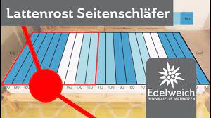Wenn die matratze richtig eingestellt ist, liegen sie vollkommen flach, durch eine gerade rote linie dargestellt. Lattenrost Einstellen Fur Seitenschlafer Youtube