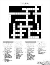Lost Ballparks Printable Crossword Puzzle Crossword Puzzle Online Puzzles Printable Crossword Puzzles