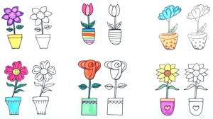 How To Draw Flower Pot Easy Way Six Different Flower Pots Flowers Drawing Pot Youtube Flower Drawing Flower Pots Different Flowers How to draw a still life scenery of flower vase step by step for beginners | art & craft: how to draw flower pot easy way six