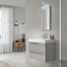 Typically, one to two doors will open to a deep storage space. Bathroom Cabinet With Ceramic Basin And Eco Led Lamp Idfdesign